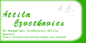 attila czvetkovics business card